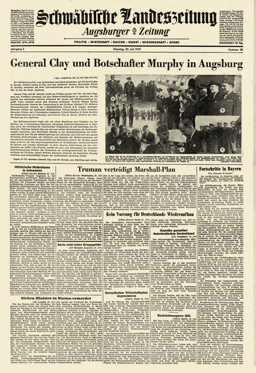 Augsburger Allgemeine 22.07.1947