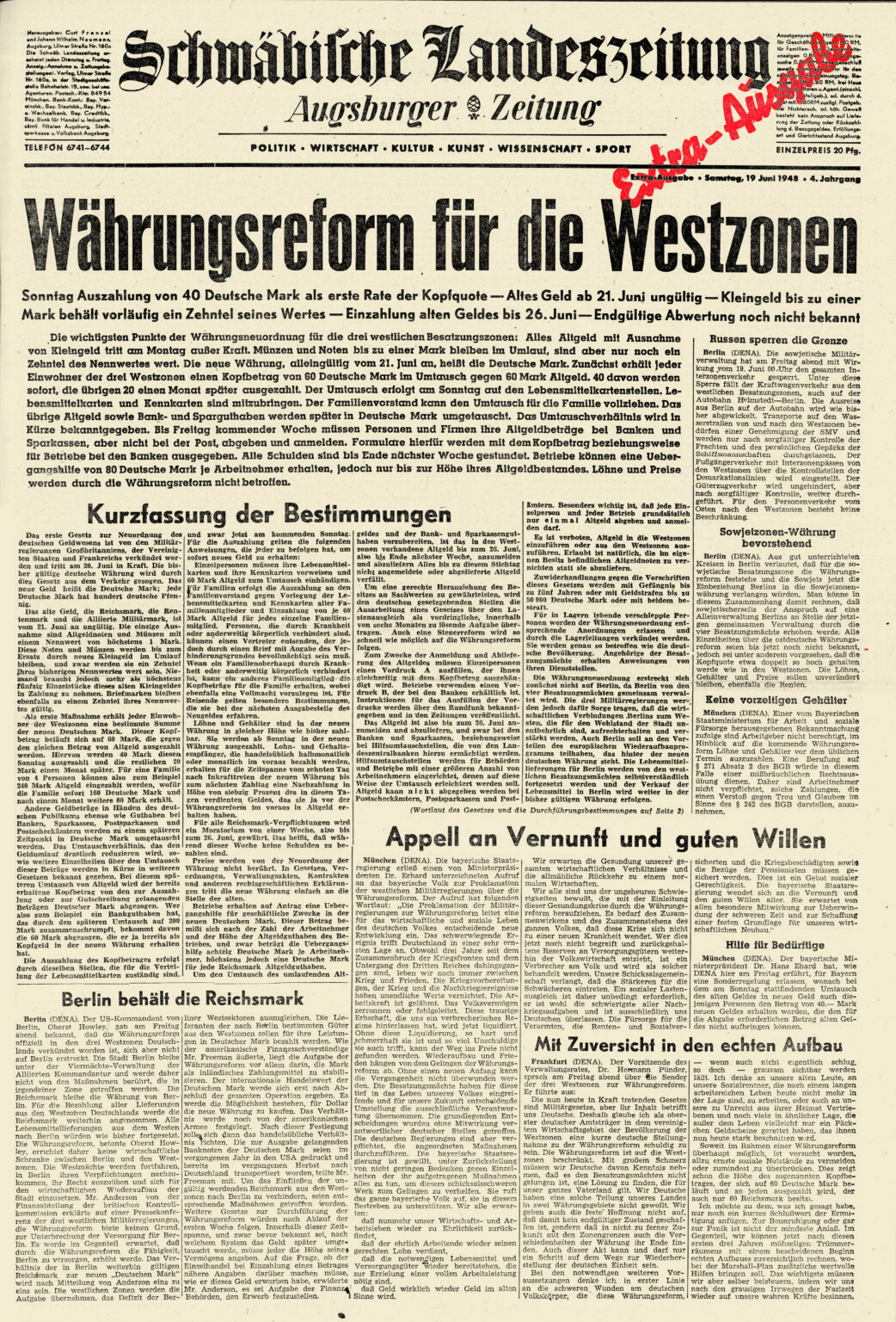 Augsburger Allgemeine 19.06.1948