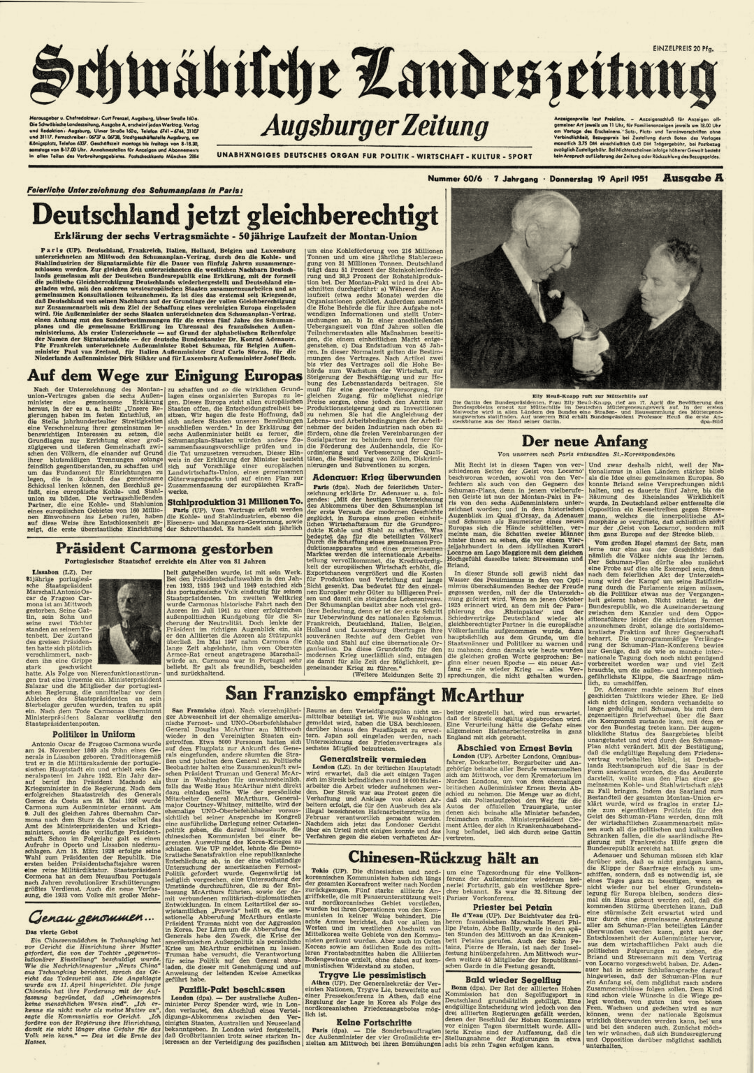 Augsburger Allgemeine 19.04.1951