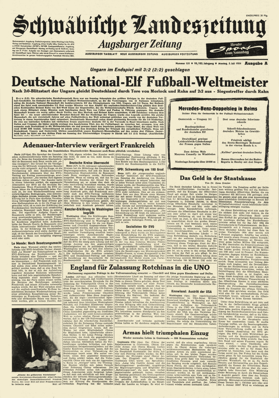 Augsburger Allgemeine 05.07.1954