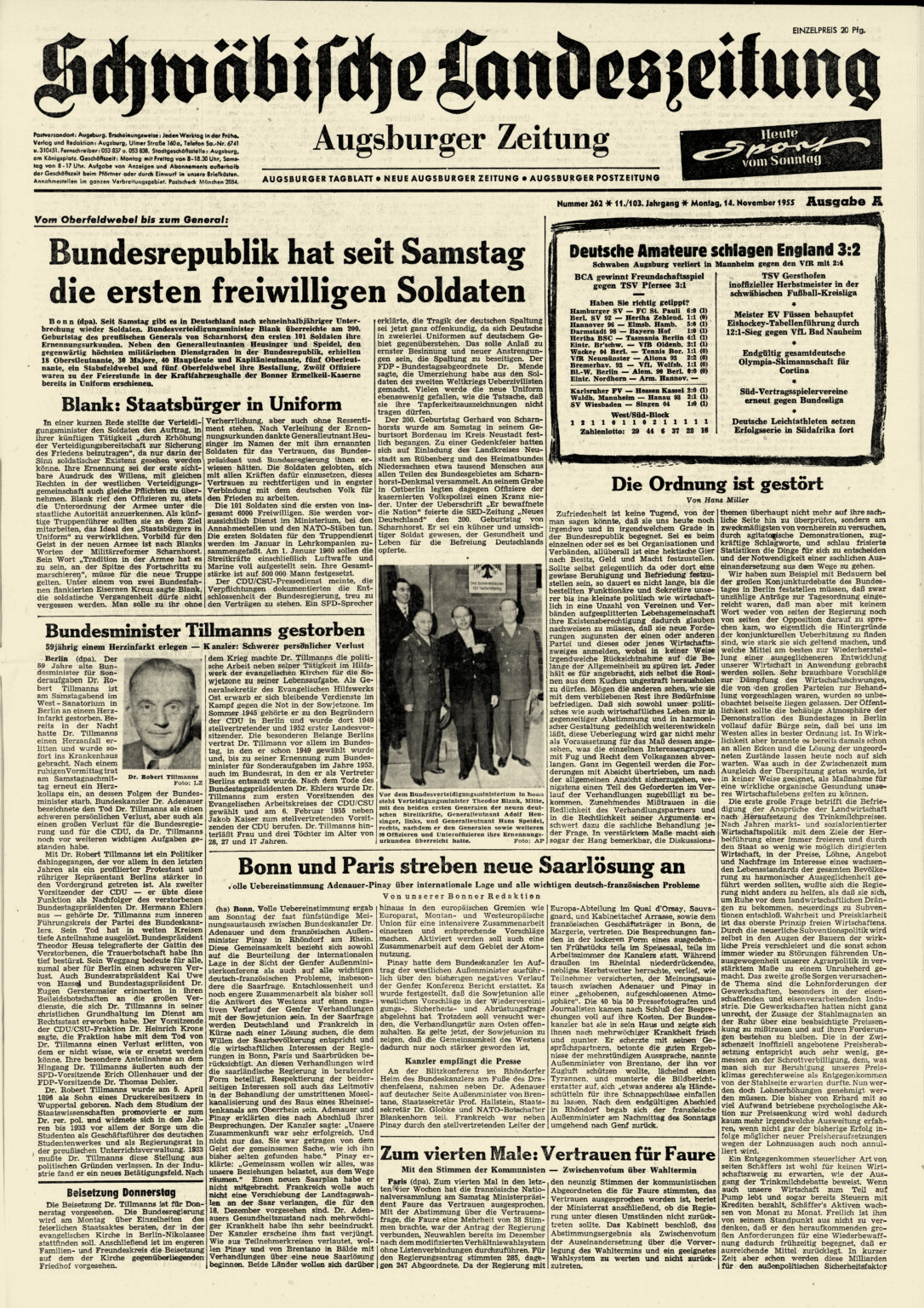 Augsburger Allgemeine 14.11.1955