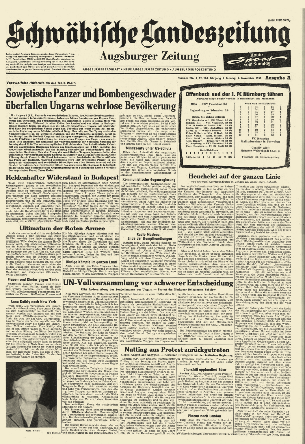 Augsburger Allgemeine 05.11.1956