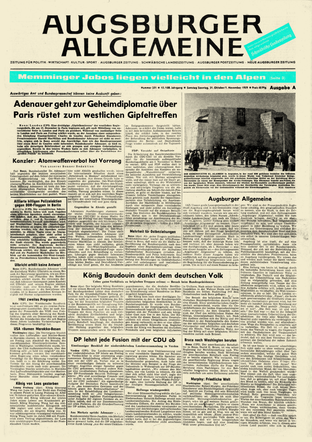 Augsburger Allgemeine 01.10.1959