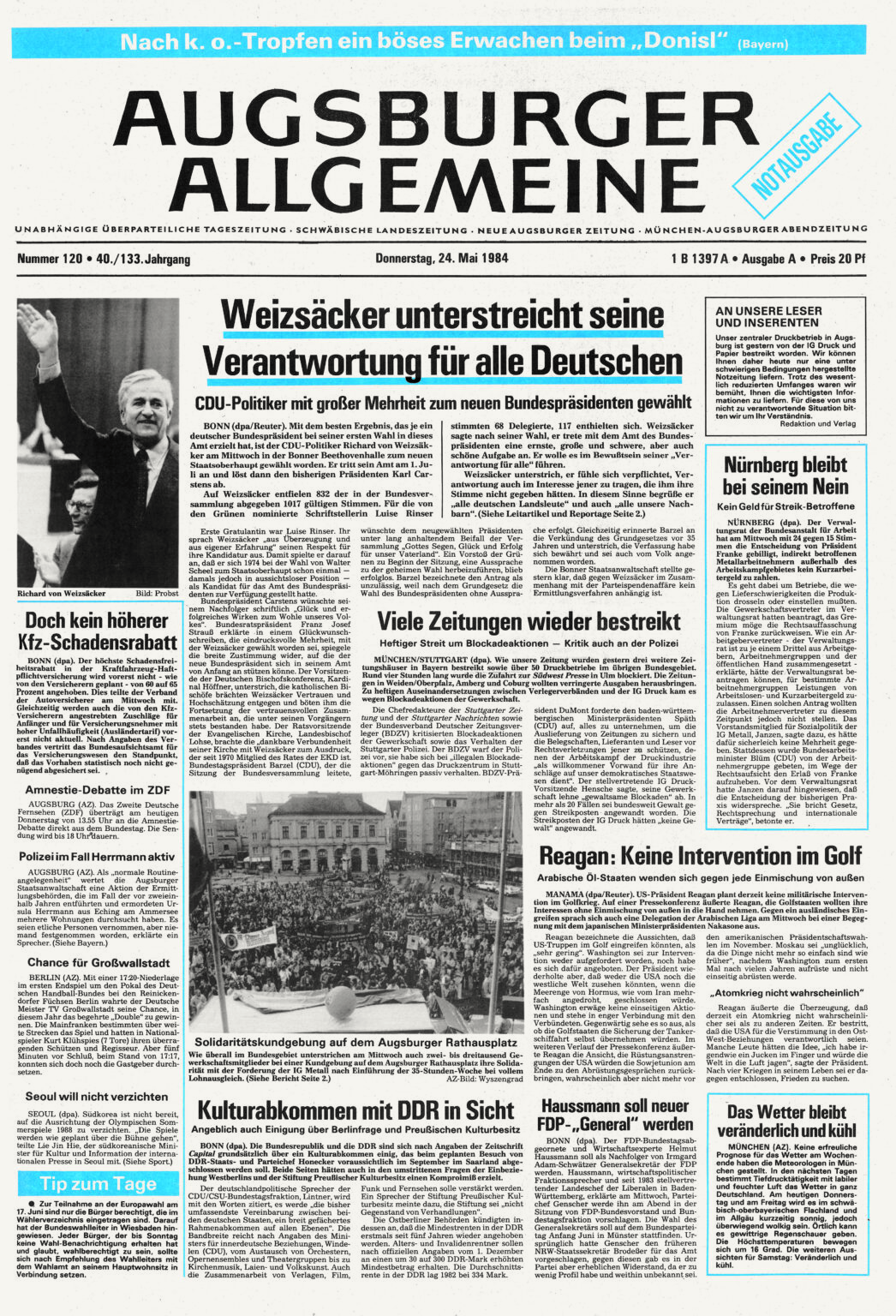 Augsburger Allgemeine 24.05.1984