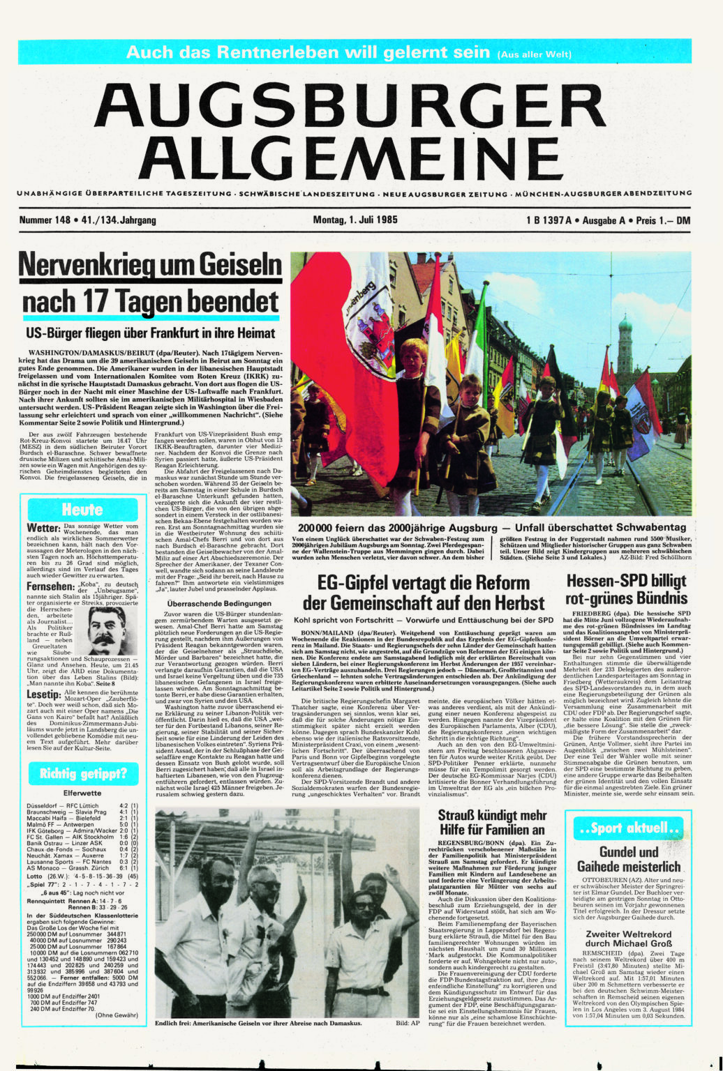 Augsburger Allgemeine 01.07.1985