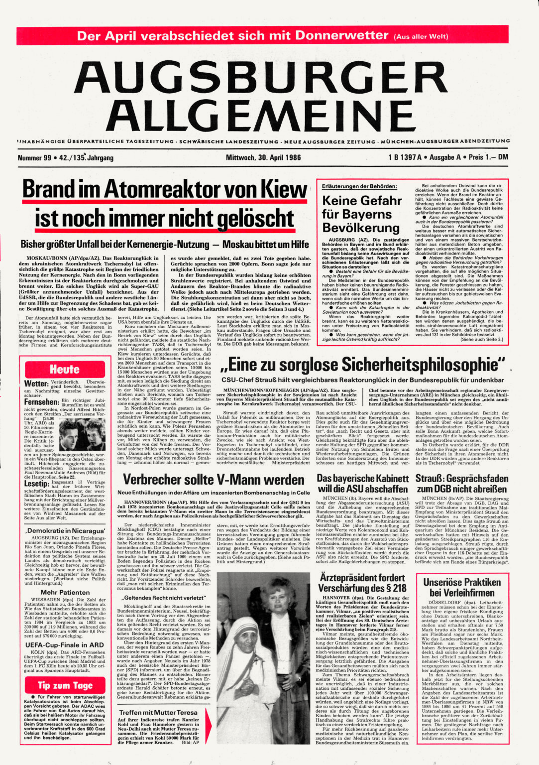 Augsburger Allgemeine 30.04.1986