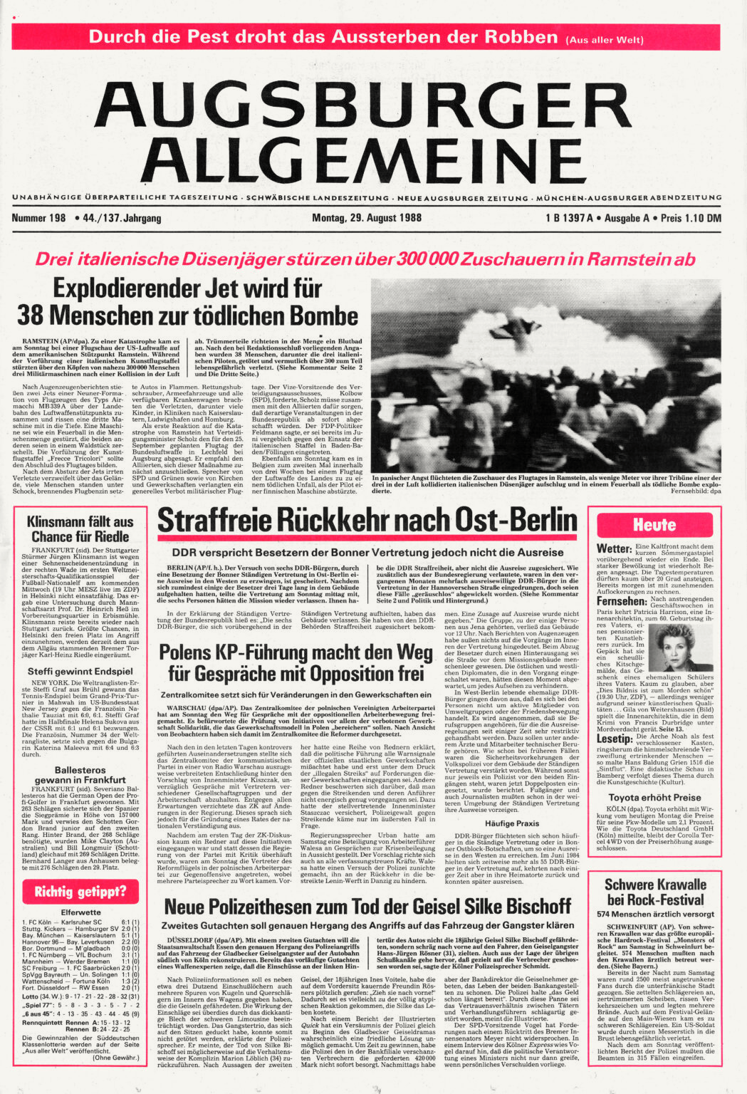Augsburger Allgemeine 29.08.1988