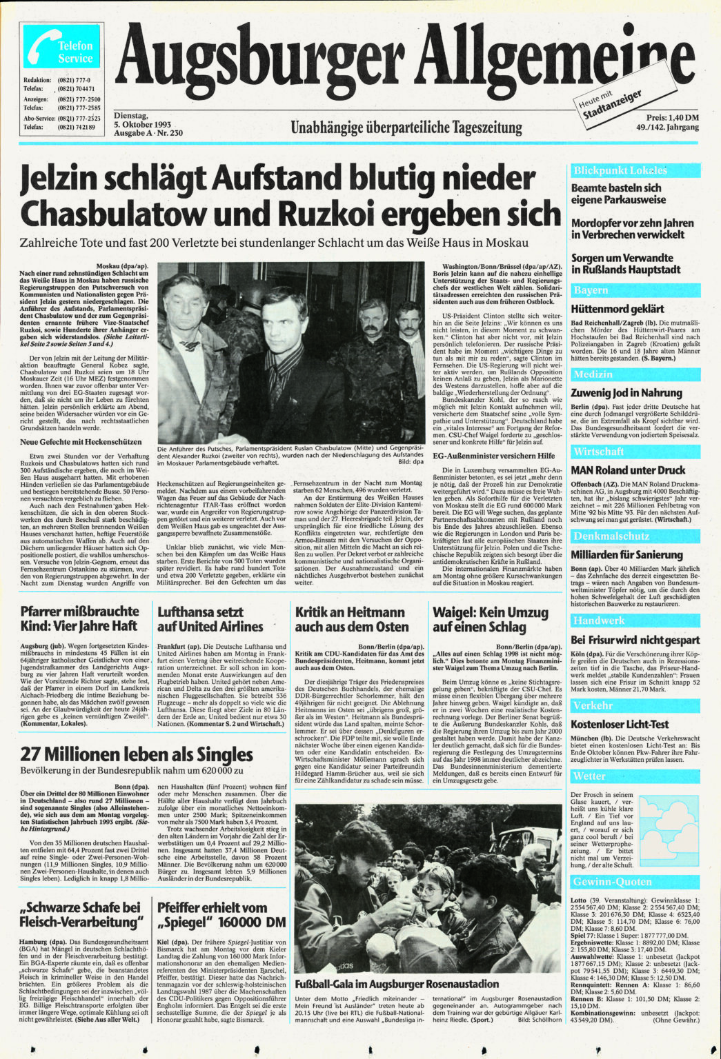 Augsburger Allgemeine 05.10.1993