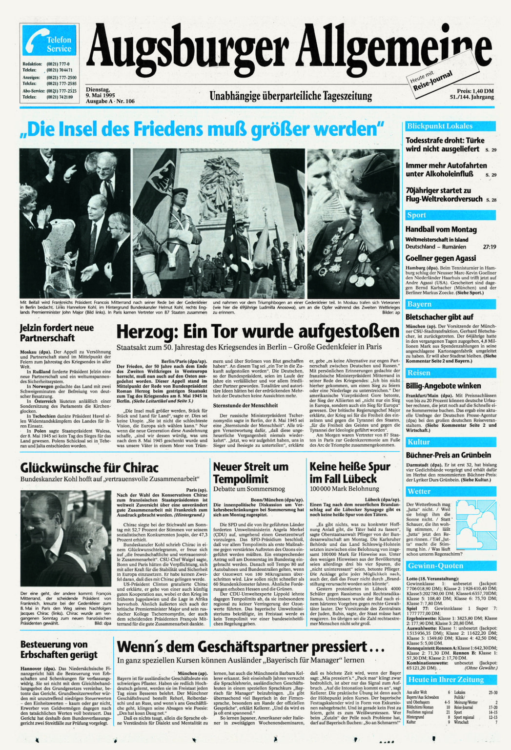 Augsburger Allgemeine 09.05.1995
