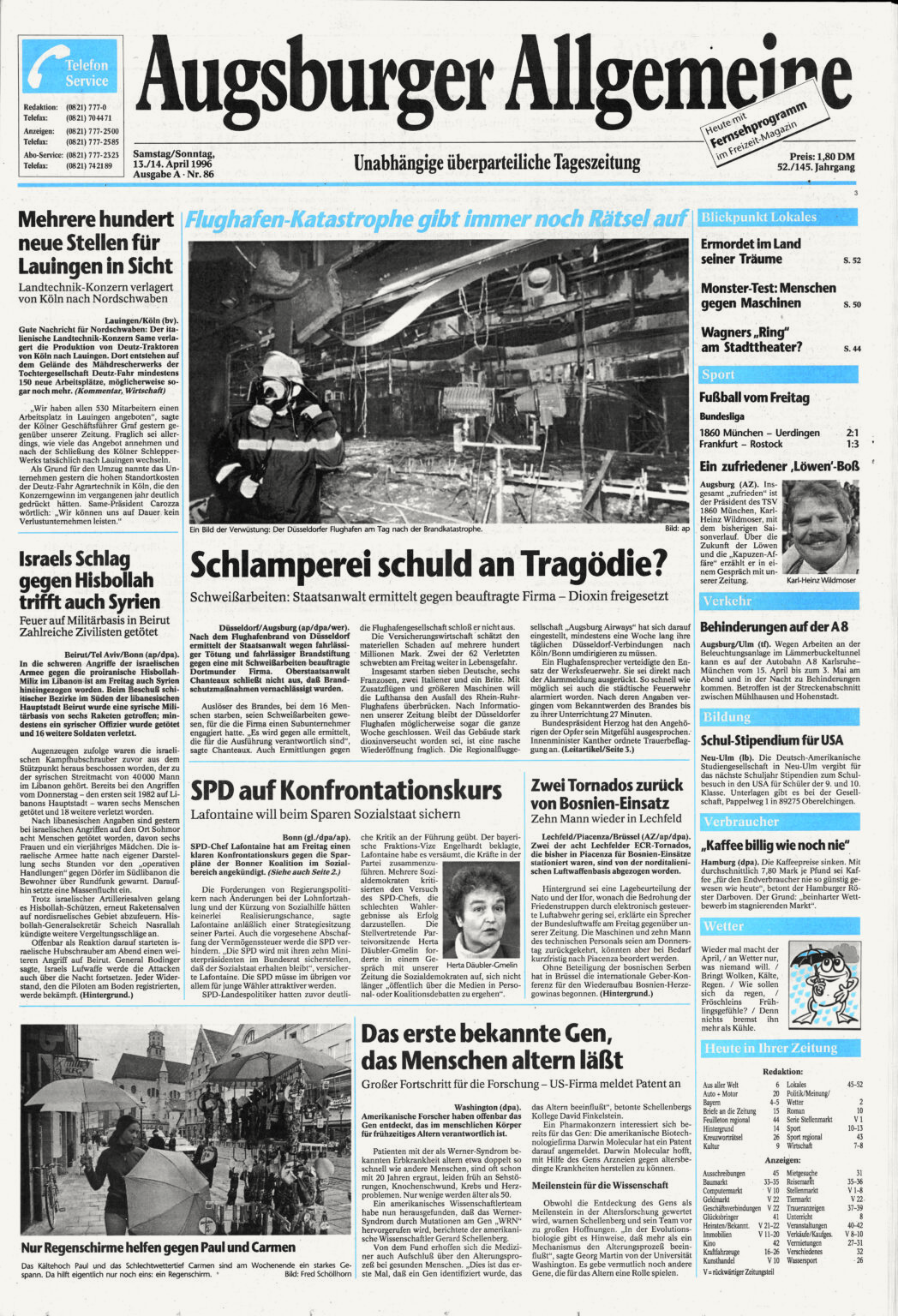 Augsburger Allgemeine 14.04.1996